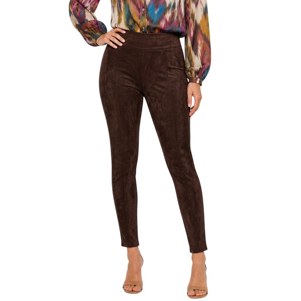 *NWT* Simply Vera Wang Leggings Womens Small‎ Brown Faux Suede High Rise